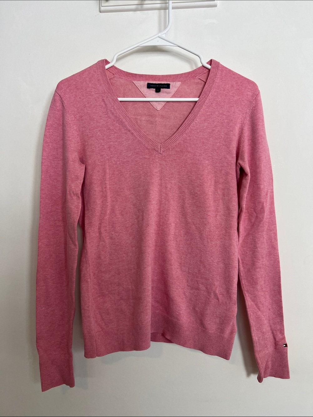 Tommy Hilfiger Rose Pink V-Neck Sweater